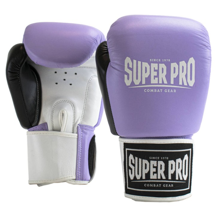 Super Pro Enforcer Thai Boxing Gloves Leather Purple