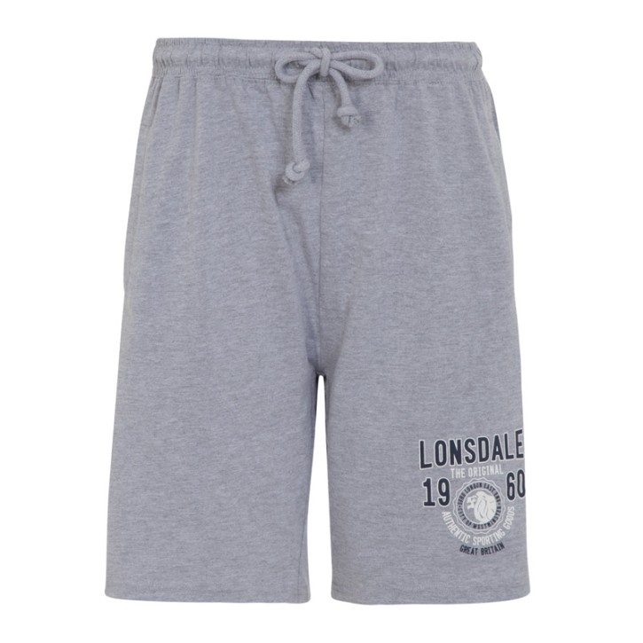 Lonsdale Manchester Herren Jersey Shorts Marl Grey