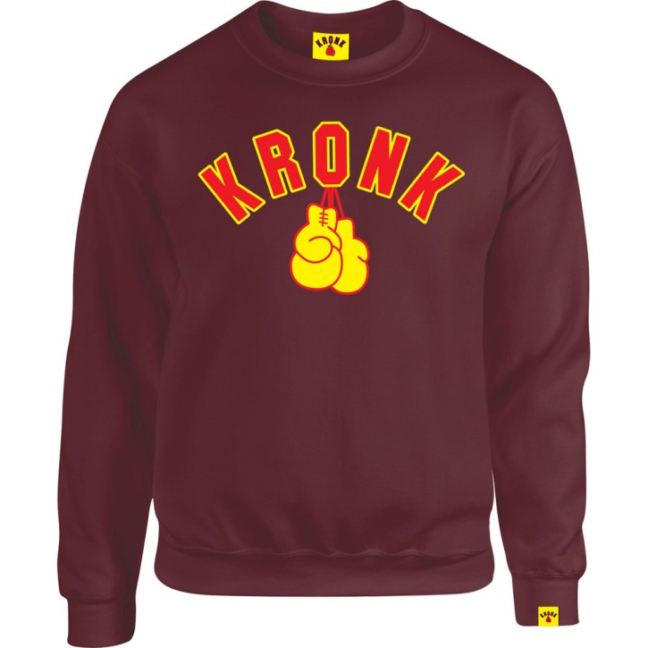 KRONK Boxing Gloves Sweatshirt Maroon