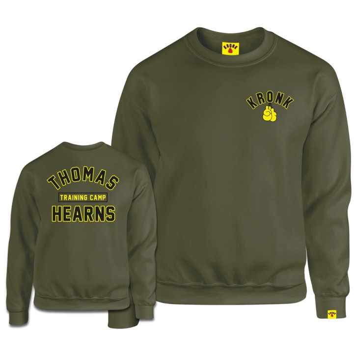 Abverkauf KRONK Thomas Hearns Training Camp Sweatshirt Military Green S