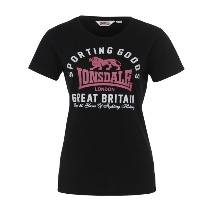 Lonsdale Stockport Ladies T-Shirt Black