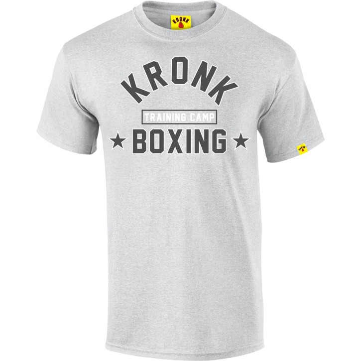 KRONK Boxing Training Camp T-Shirt Sport Grey White Charcoal