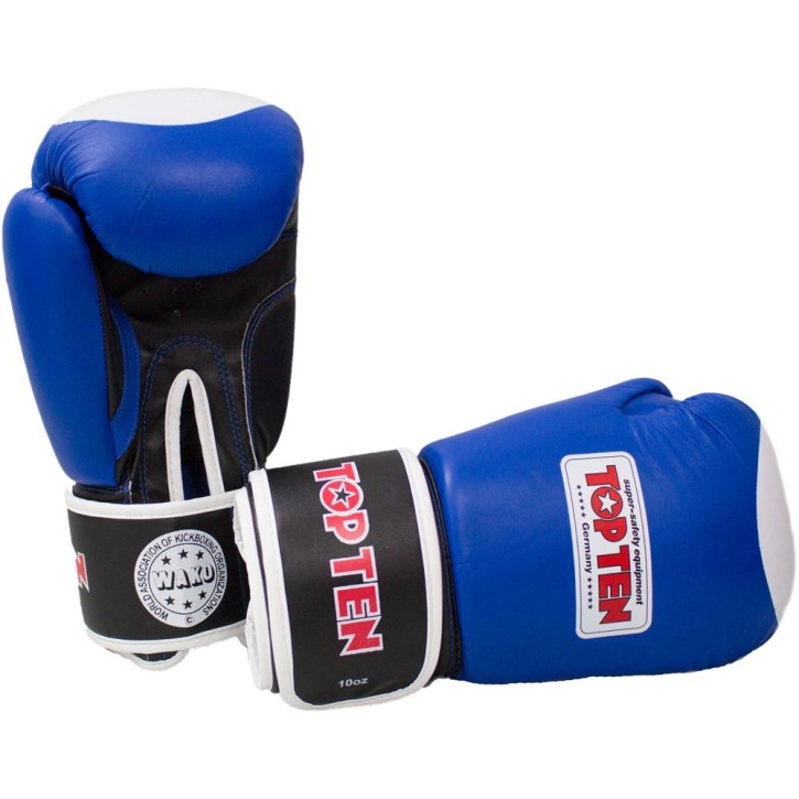 Top Ten WAKO Boxing Gloves Blue 10oz
