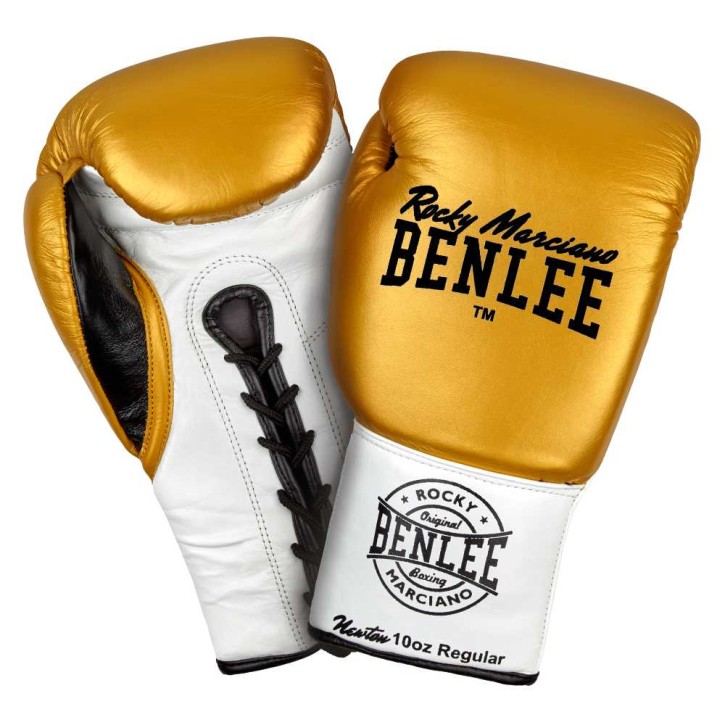 Abverkauf Benlee Professional Boxing Gloves Newton Gold White Black