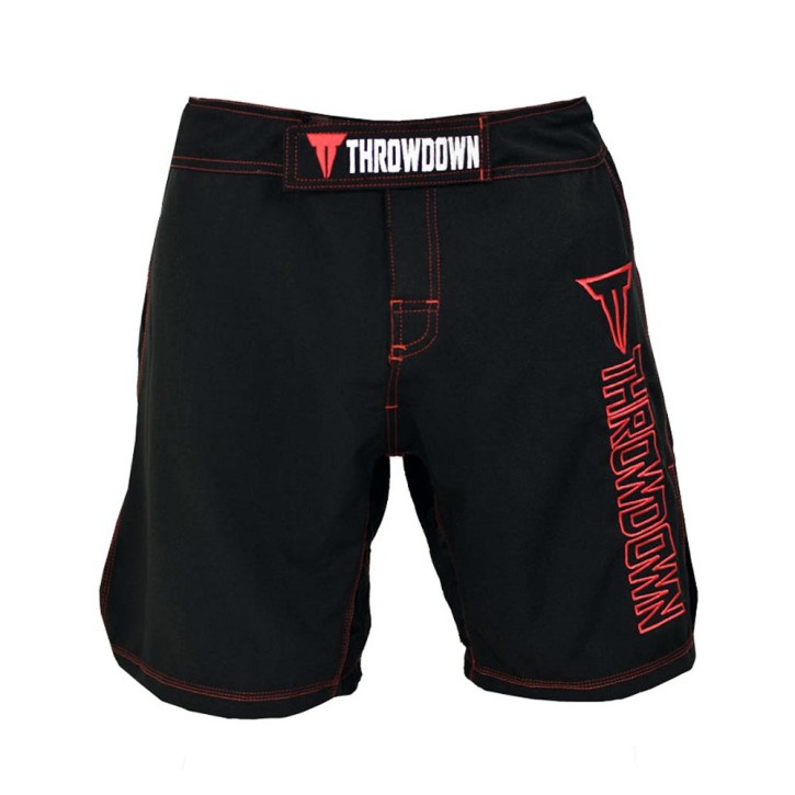 Abverkauf Throwdown Competition MMA Short Black Red