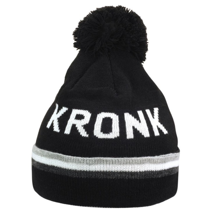 Kronk Detroit 3 Stripe Bobble Hat Black