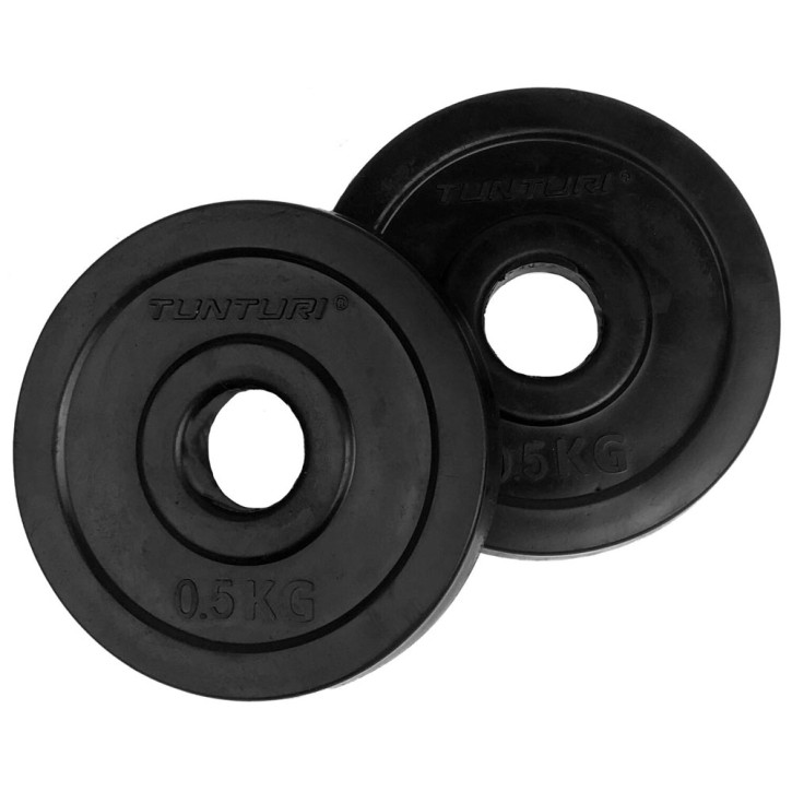 Tunturi rubber weight disc 0 50kg pair