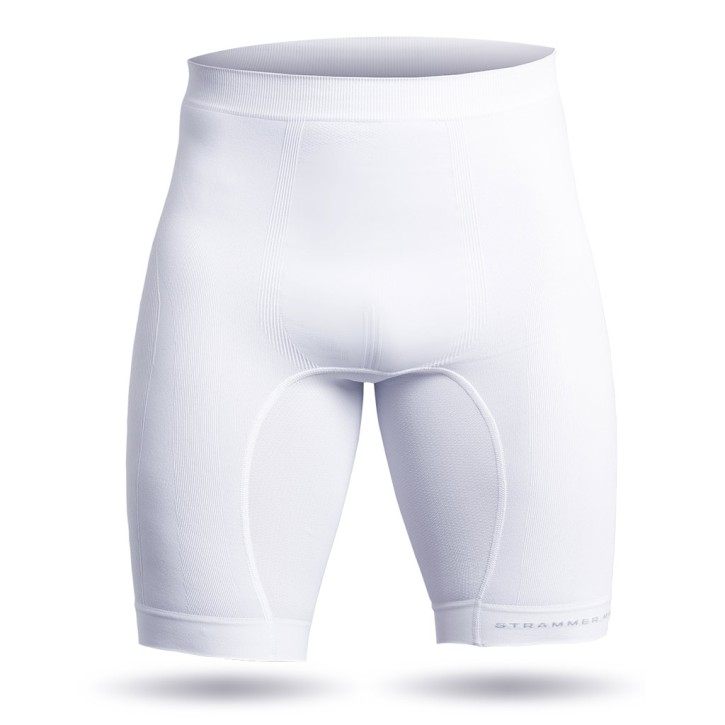 Tight Max Men Compression Long Shorts White