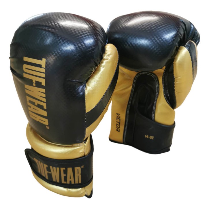 Tuf Wear Victor Boxing Gloves Black Gold