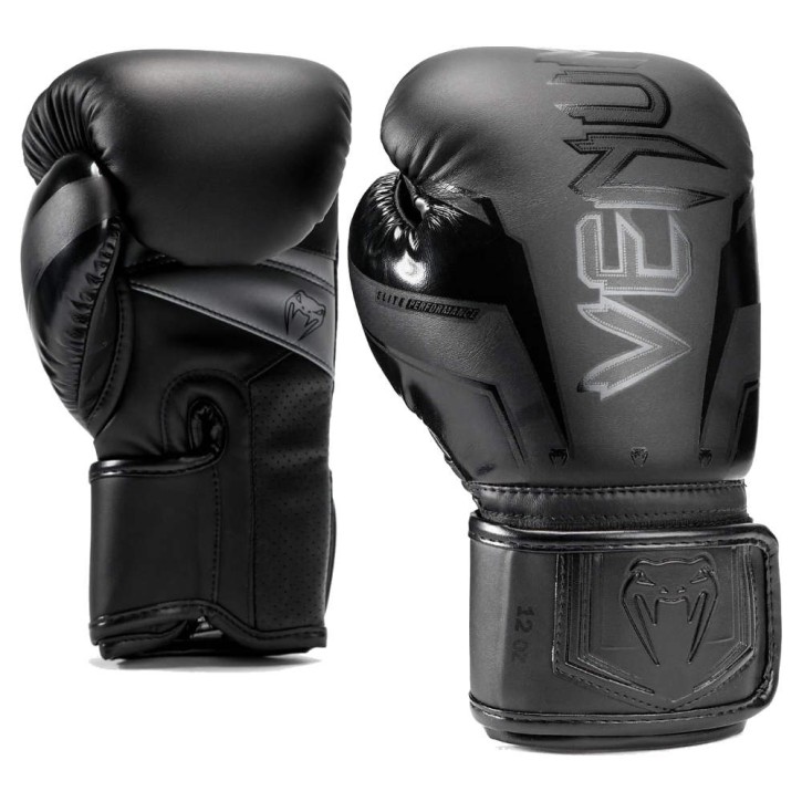 Venum Elite Evo Boxing Gloves Black Black