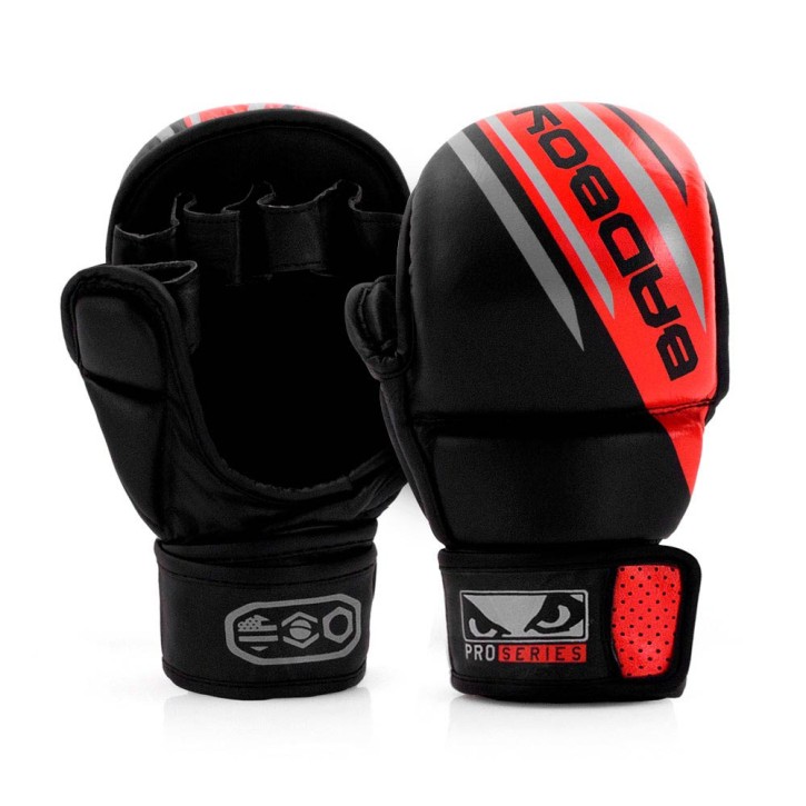 Bad Boy Pro Series Advanced MMA Safety Gloves Black Red