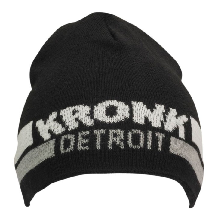 Abverkauf Kronk Detroit Two Stripe Beanie Hat Black