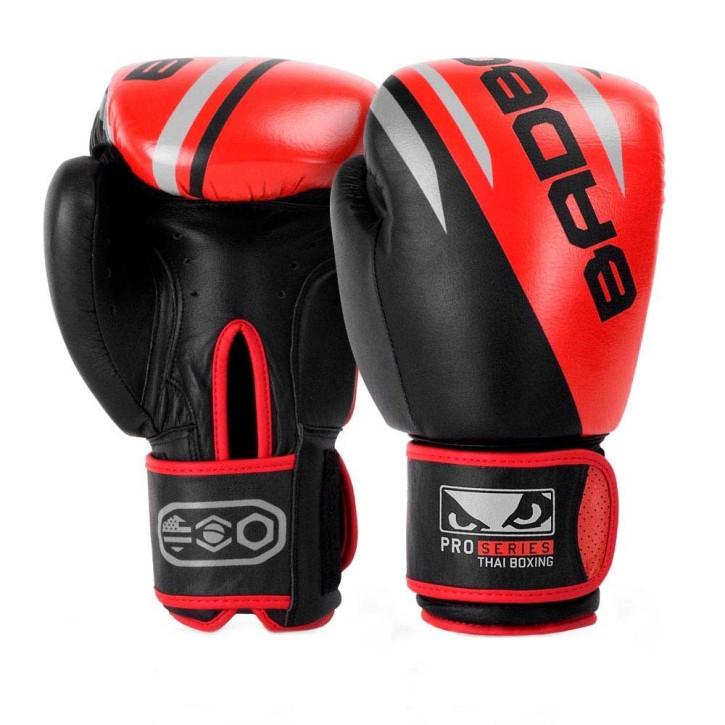 Bad Boy Pro Series Advanced Thai Boxing Gloves Black Red