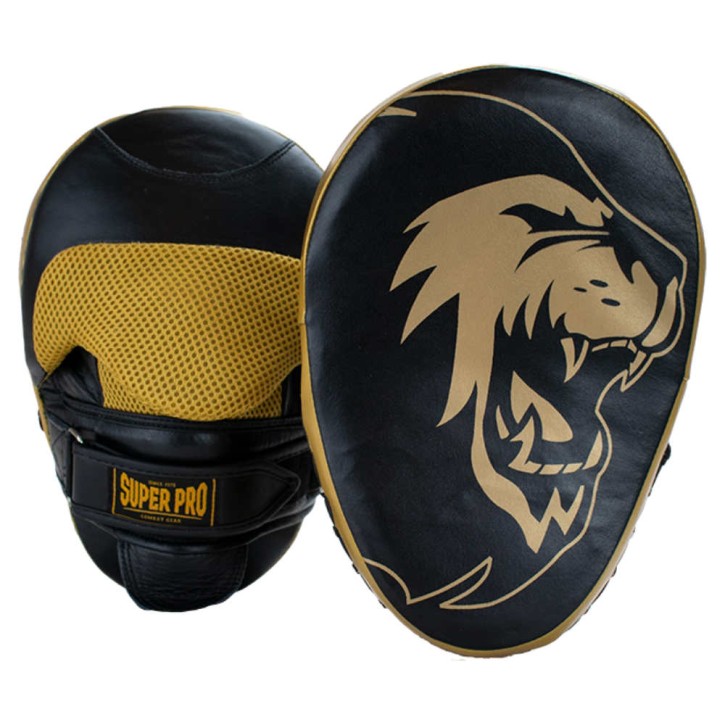 Super Pro Combat Gear Curved Leather Mitts