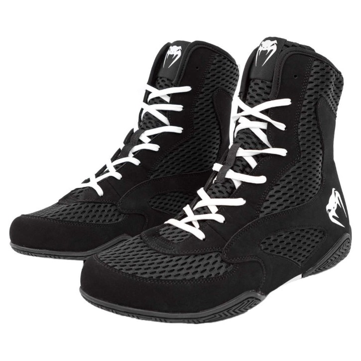 Venum Contender Boxing Boots Black White