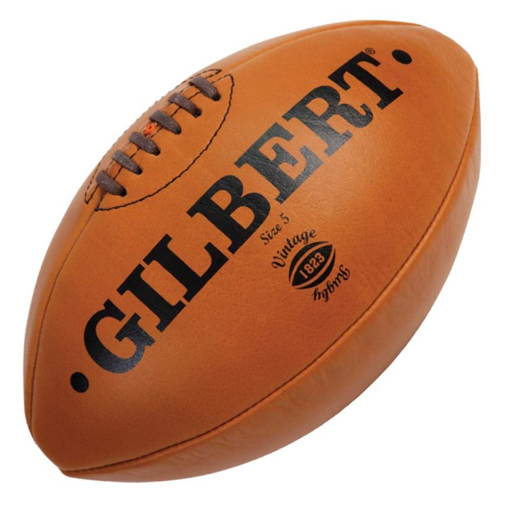 Gilbert Rugby Ball Leder Vintage Gr. 5