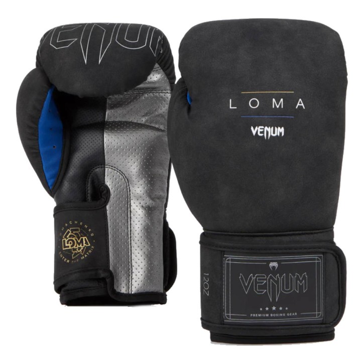 Venum Loma Classic Boxing Gloves Black Blue