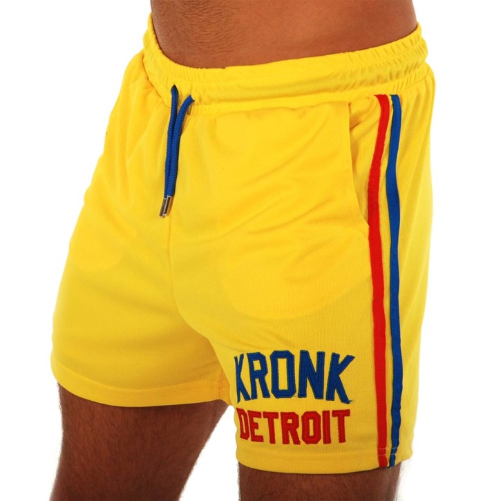 Kronk Iconic Detroit Applique Lined Training Short Yellow