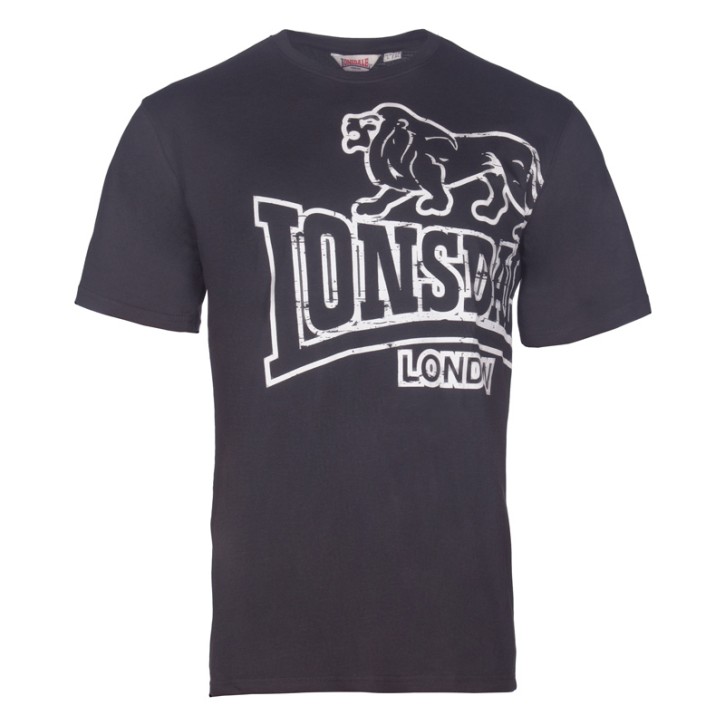 Lonsdale Langsett Herren T-Shirt Black
