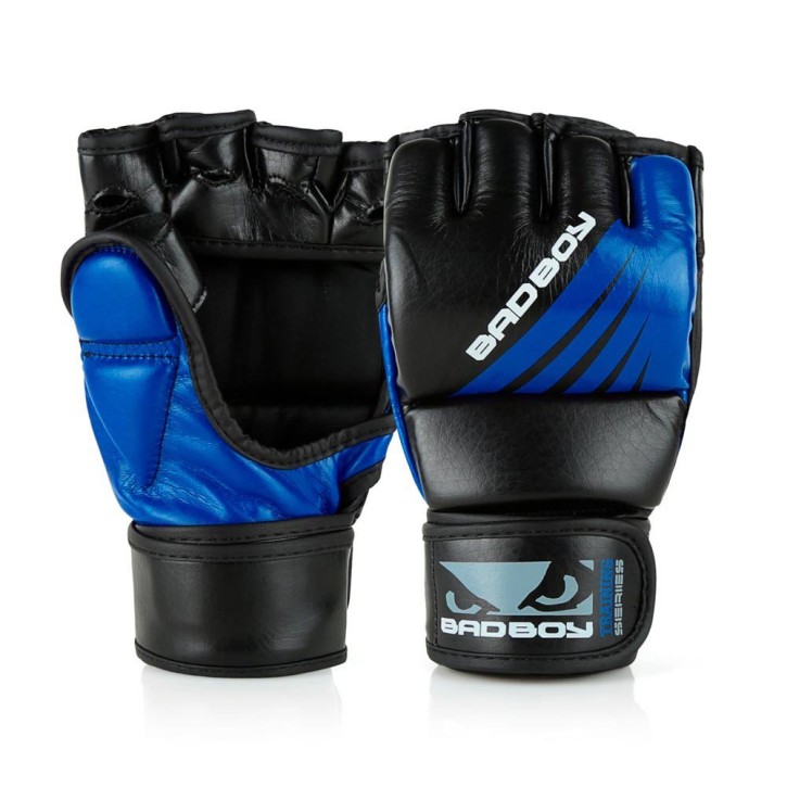 Bad Boy Training Series Impact MMA Gloves With Thumb Black Blue
