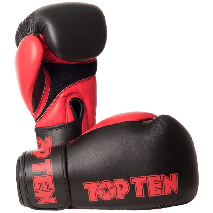 Top Ten XLP Boxing Gloves Black Red