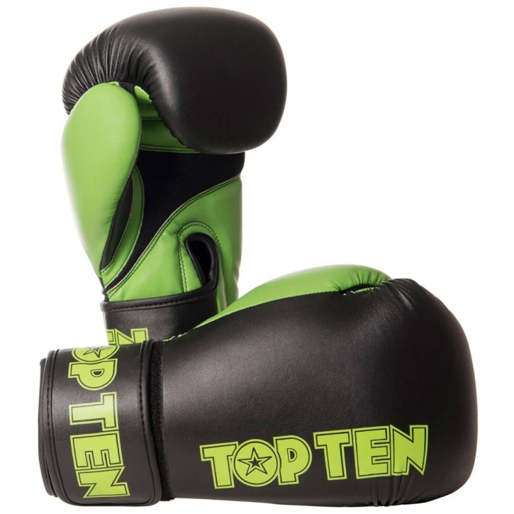 Top Ten XLP Boxing Gloves Black Green