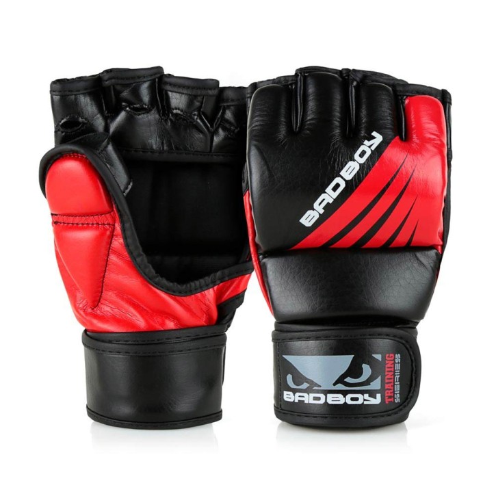 Bad Boy Training Series Impact MMA Gloves With Thumb Black Red