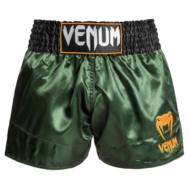 Venum Classic Muay Thai Shorts Grün Schwarz Gold