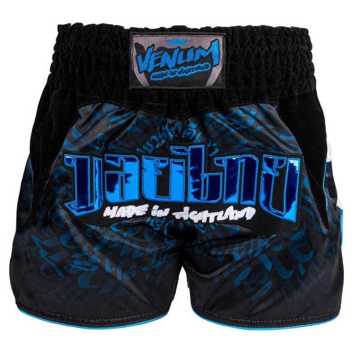 Venum Attack Muay Thai Shorts Schwarz Blau
