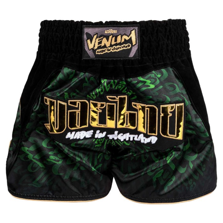 Venum Attack Muay Thai Shorts Schwarz Grün