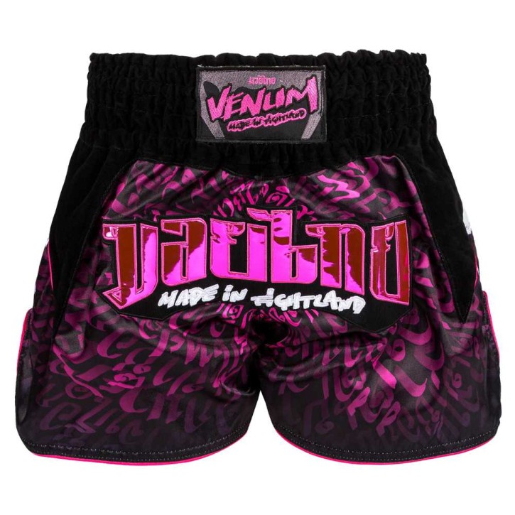 Venum Attack Muay Thai Shorts Schwarz Pink