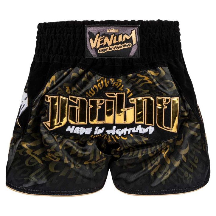 Venum Attack Muay Thai Shorts Schwarz Gold