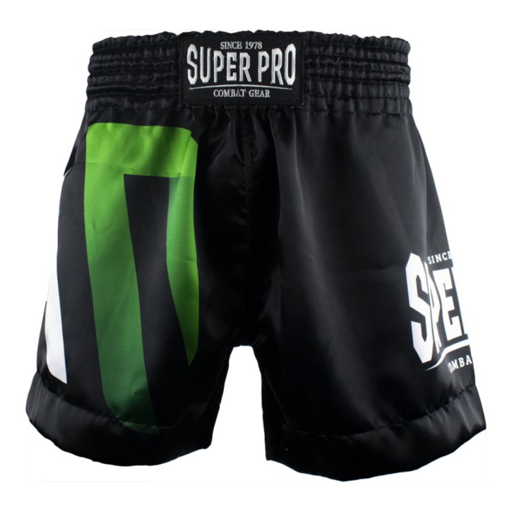 Super Pro No Mercy Thai Shorts Schwarz Grün