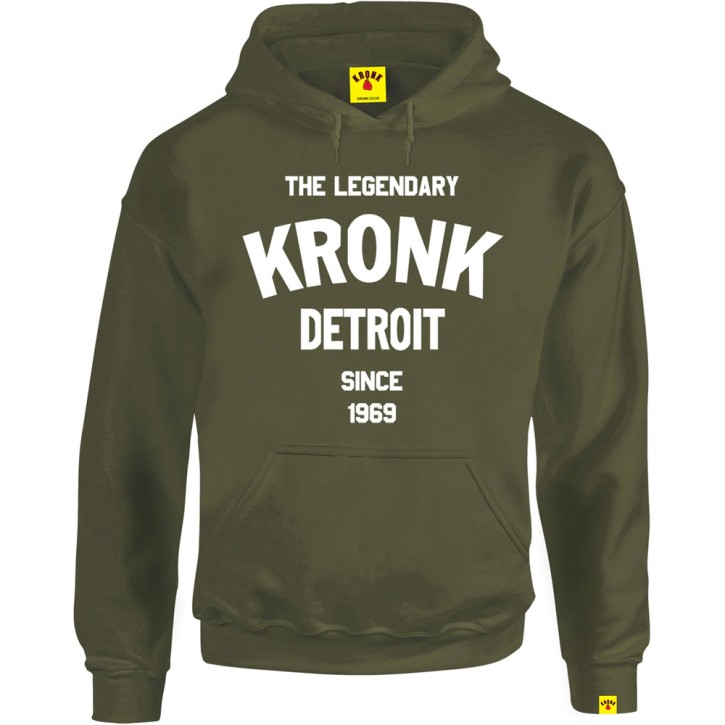 Abverkauf Kronk Legendary Detroit Since 69 Hoodie Military Green M
