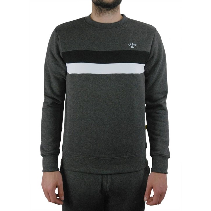 Kronk Stripe Sweatshirt Charcoal Melange