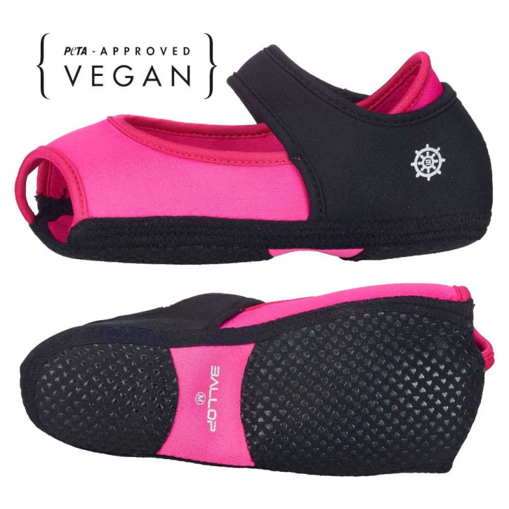 Ballop Jam Flat Yoga Schuhe Vegan Schwarz Pink