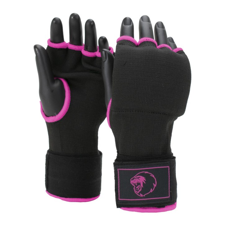 Super Pro Innenhandschuhe mit Bandage Schwarz Pink