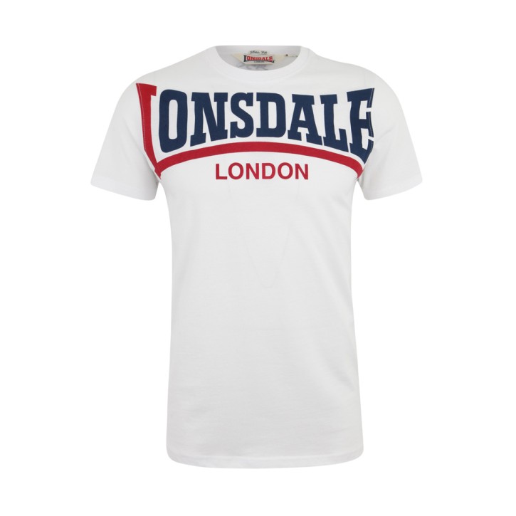 Lonsdale Creaton Herren T-Shirt Slim Fit White