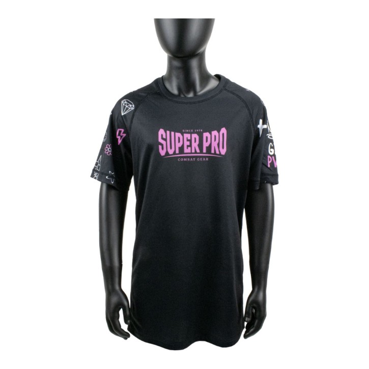 Super Pro Combat Gear Performance-Shirt Bär Kids schwarz pink