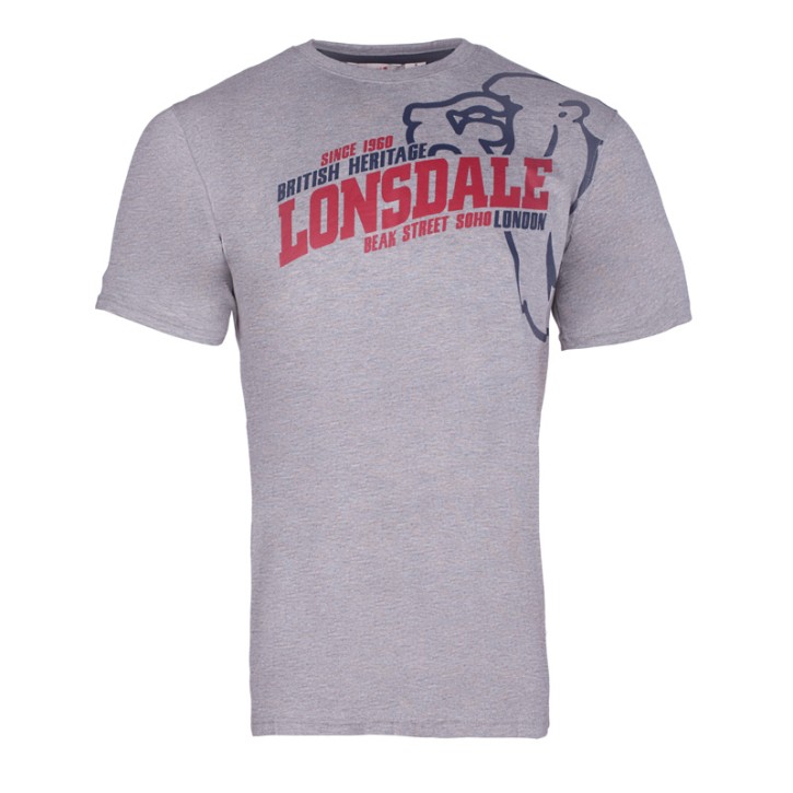 Lonsdale Walkley Herren T-Shirt Marl Grey