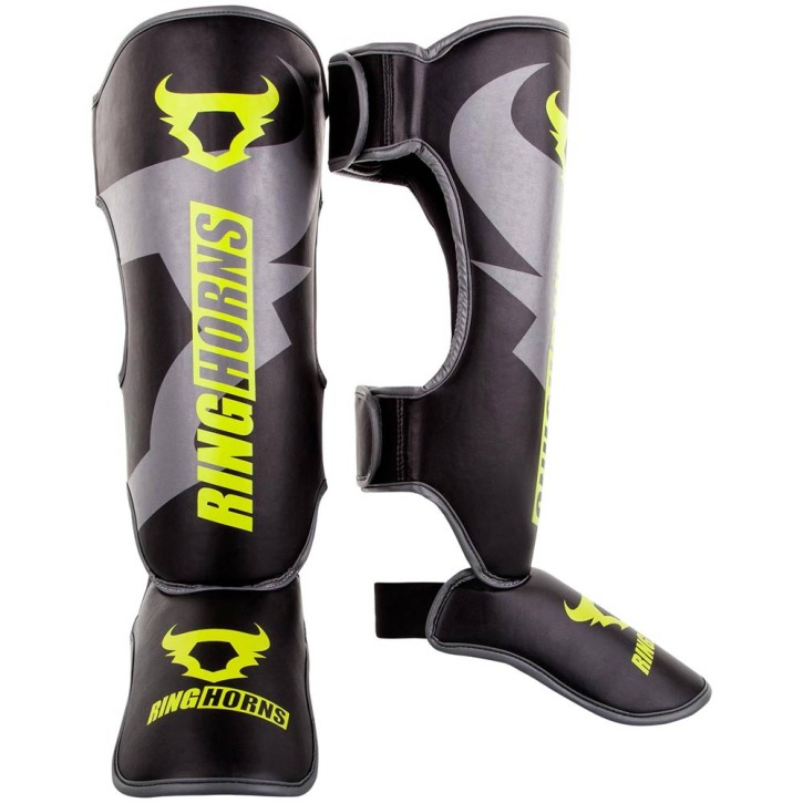 Ringhorns Charger Shinguards Insteps Black Neo Yellow