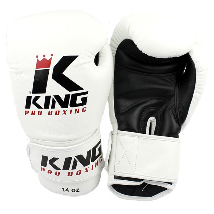King Pro Boxing KPB BG 2 Boxhandschuhe Leder White