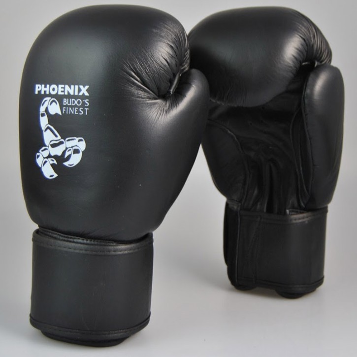 Sale Phoenix Budos Finest Boxing Gloves Black Leather Kids 8