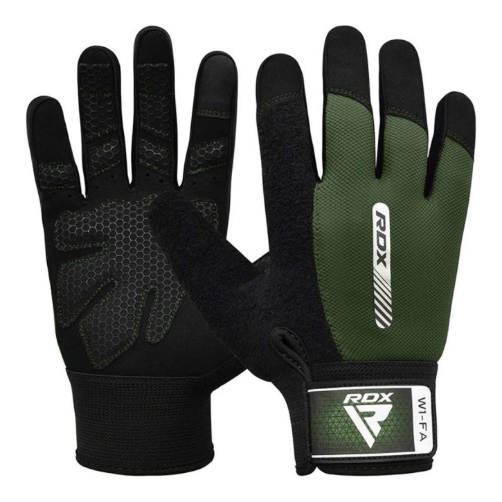RDX W1F Full Finger Gym Gloves Army Grün