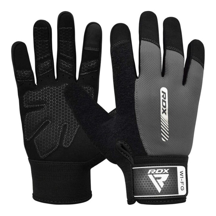 RDX W1F Full Finger Gym Gloves Grau