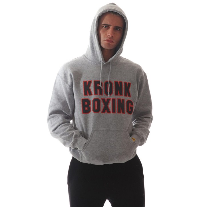 Kronk Boxing Hoodie Sport Grey Red Black
