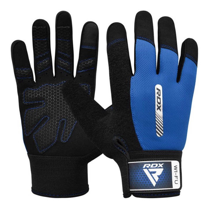 RDX W1F Full Finger Gym Gloves Blau