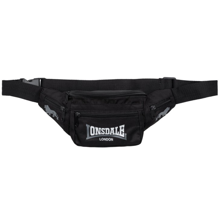 Lonsdale Hip Belt Bag Black Grey