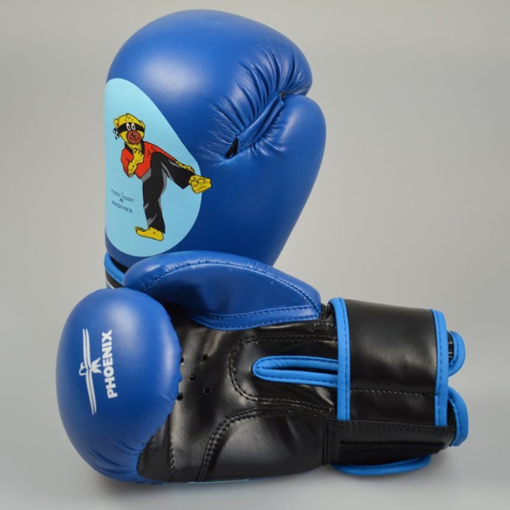 Phoenix Junior Boxing Gloves PU Blue Budobaert