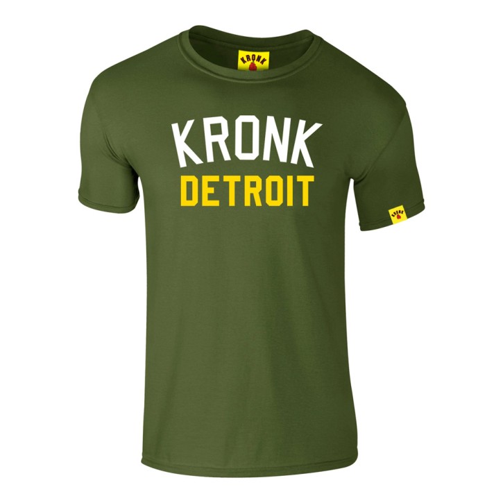 Kronk Iconic Detroit Slim Fit T-Shirt Military Green